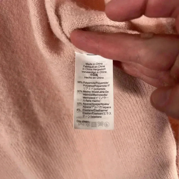 Madewell Cardigan Women's XS Pink Open Front Wool Blend Long Sleeve Sweater - Picture 5 of 9